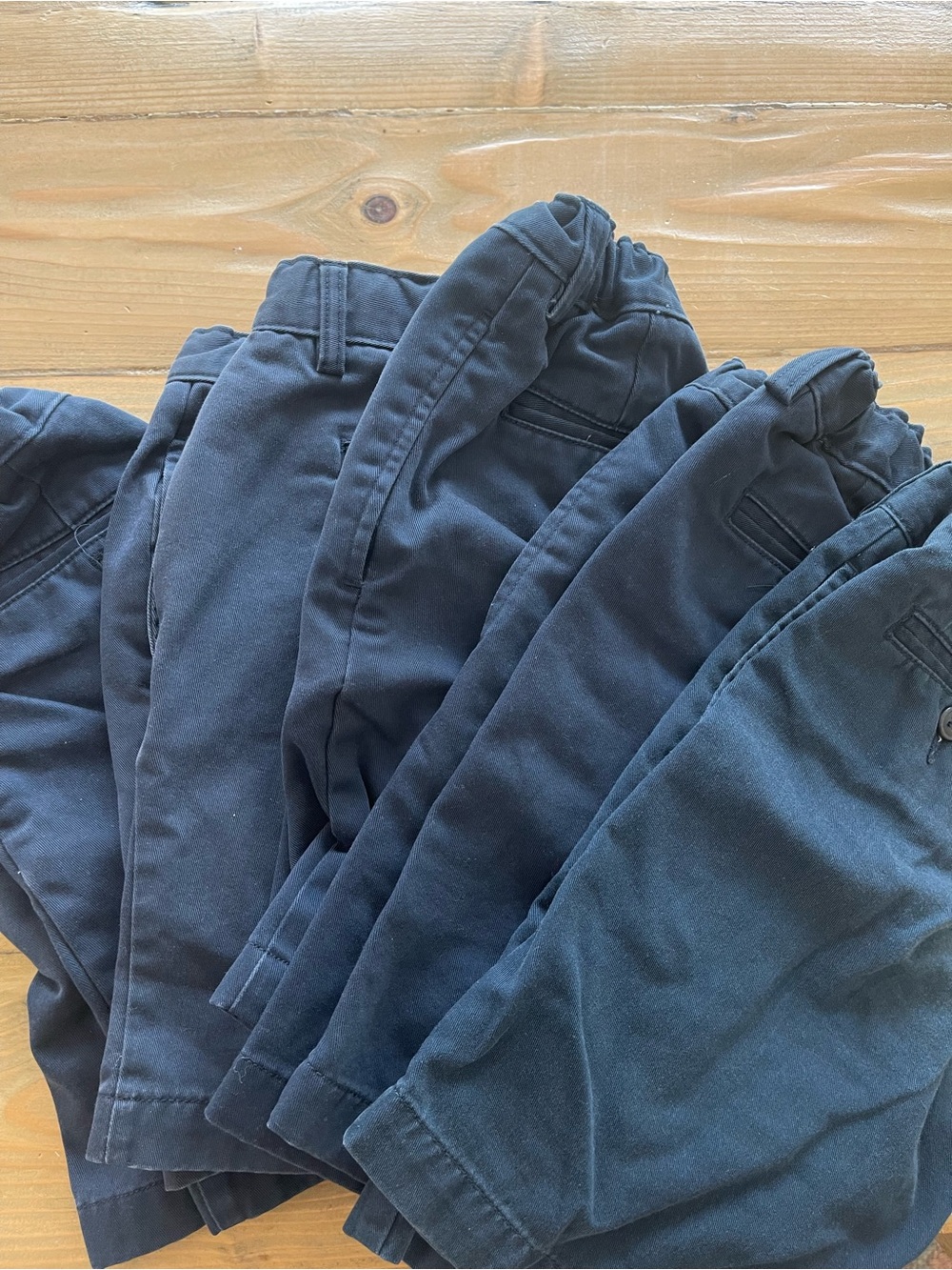 5 pairs bundle Lands End Kids Navy Blue School Uniform Shorts